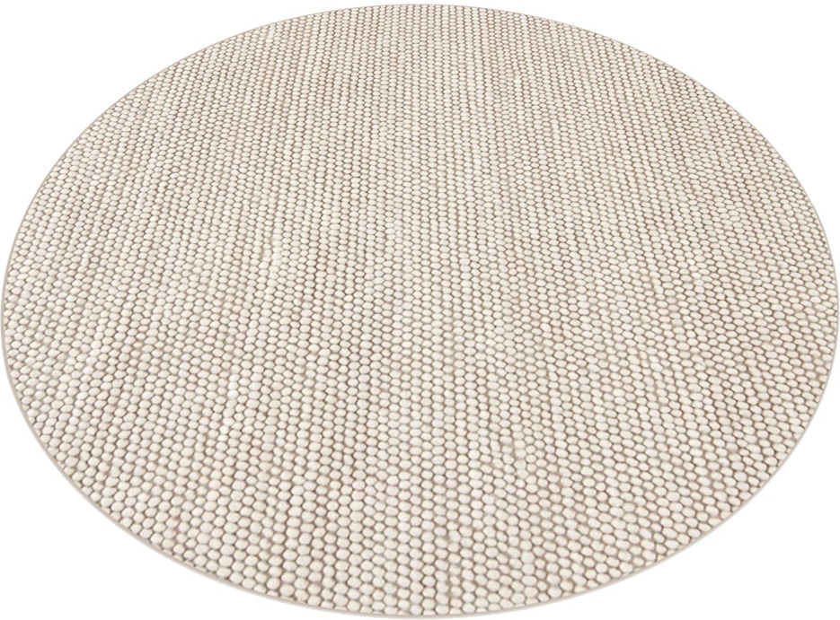 Alfombra redonda 'Avafors' - Beige
