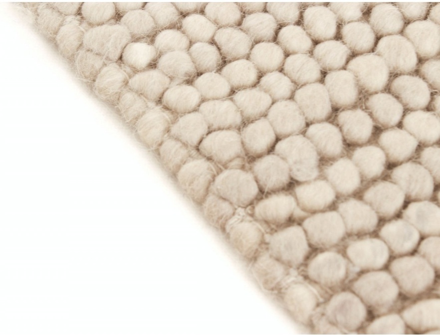 Alfombra redonda 'Avafors' - Beige