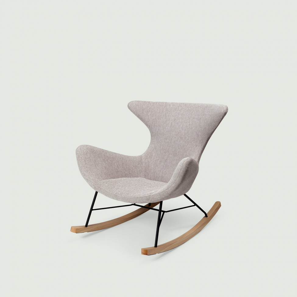 Silla mecedora 'Gaia' - Gris