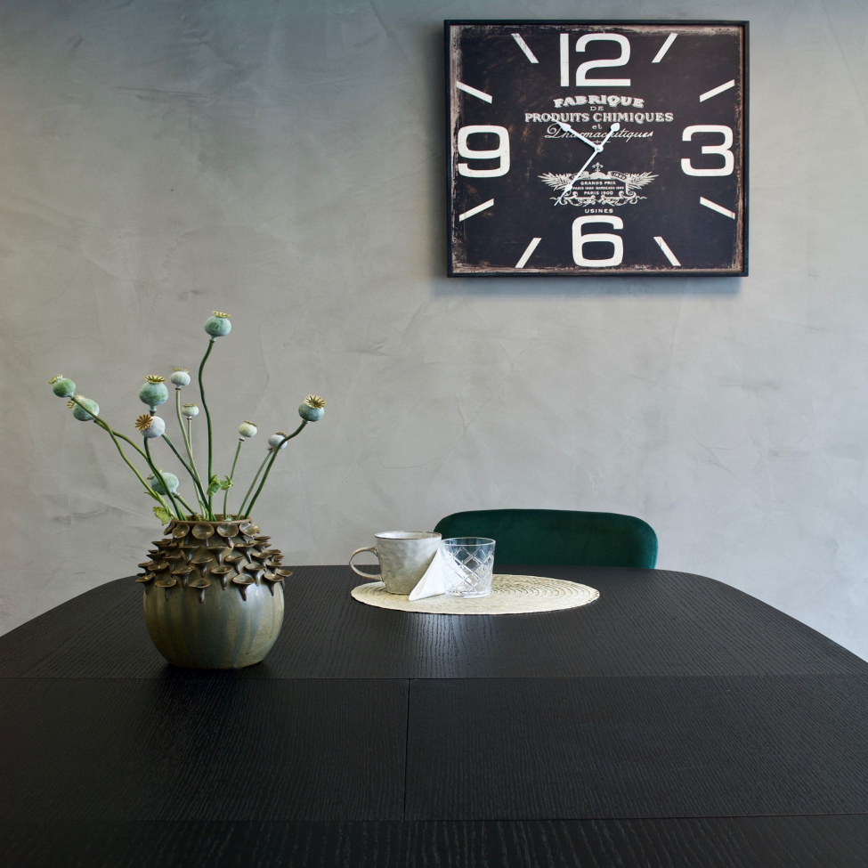 Mesa de comedor con extensión 'Dawn' 180-230x105cm - Negro