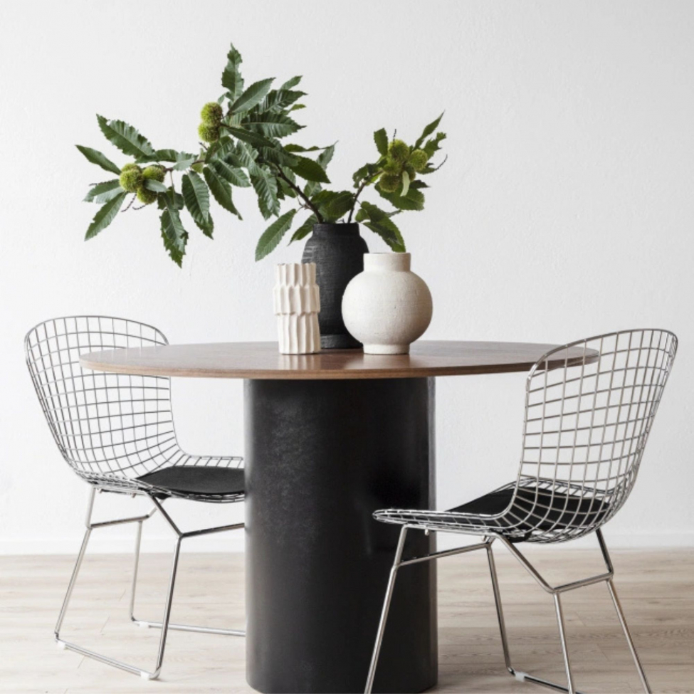 Mesa de comedor 'Rounded' Redonda 120cm - Nogal