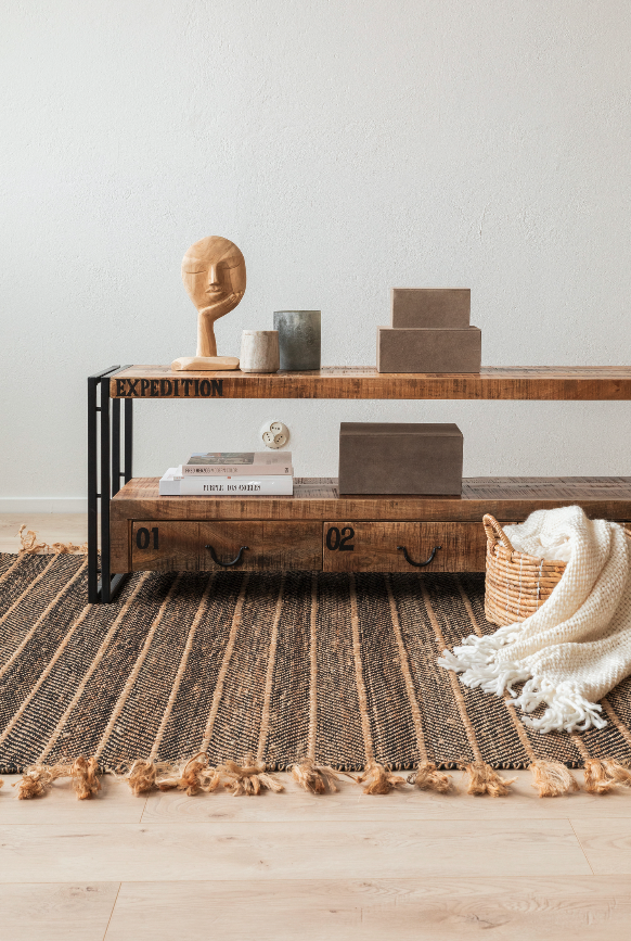 Alfombra 'Striped Sand' - Natural 160x230