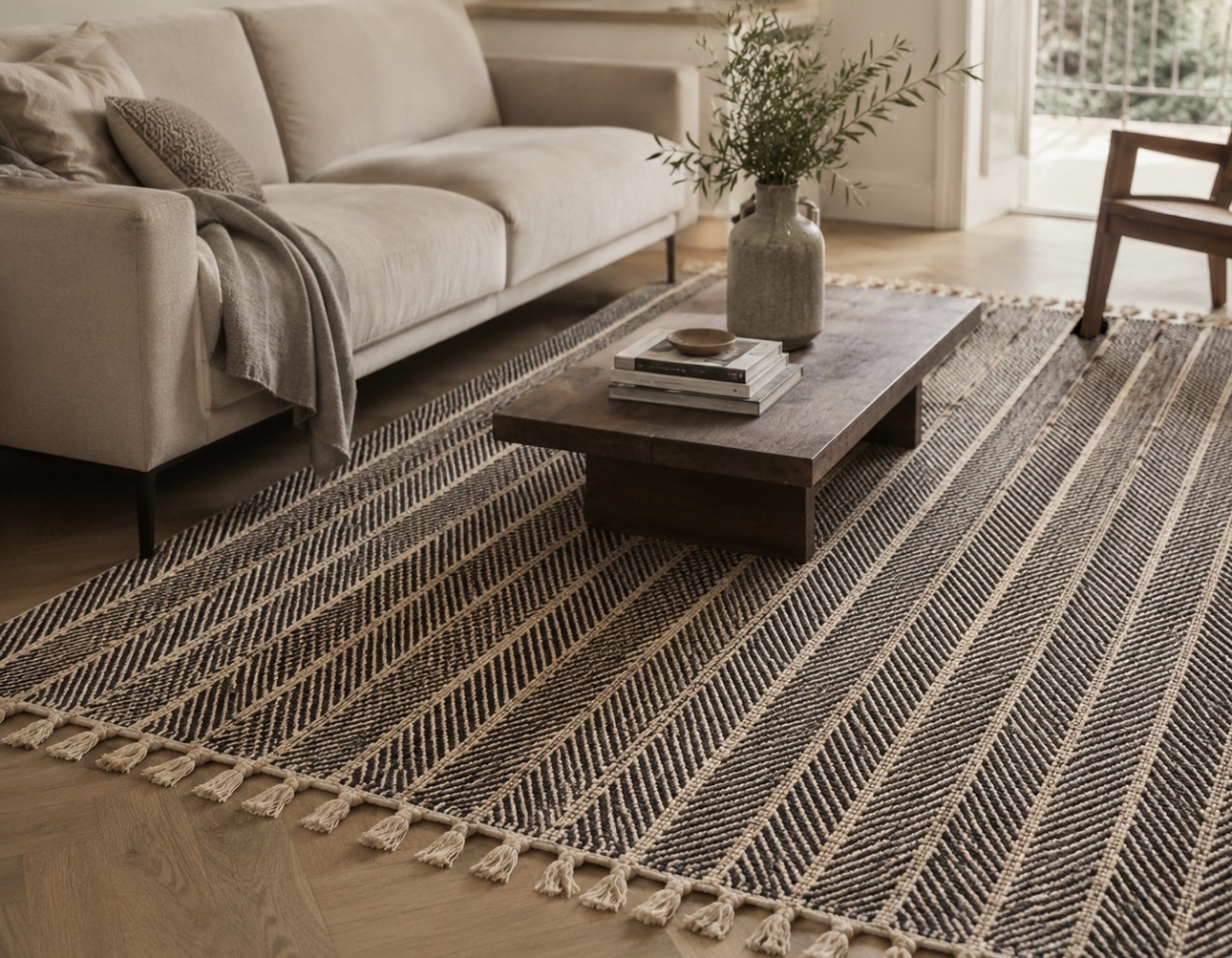 Alfombra 'Striped Sand' - Natural 160x230