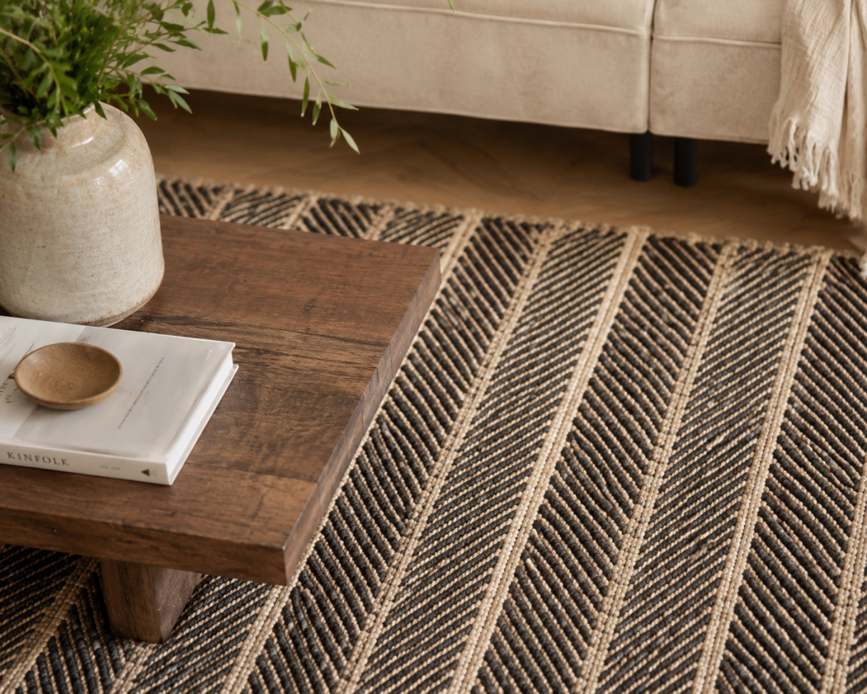 Alfombra 'Striped Sand' - Natural 160x230