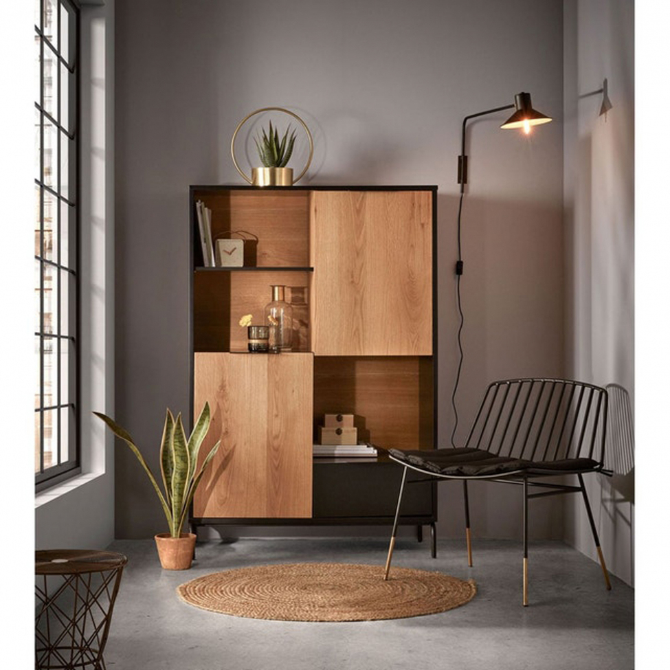 Armario 'Koln' - Roble/Negro