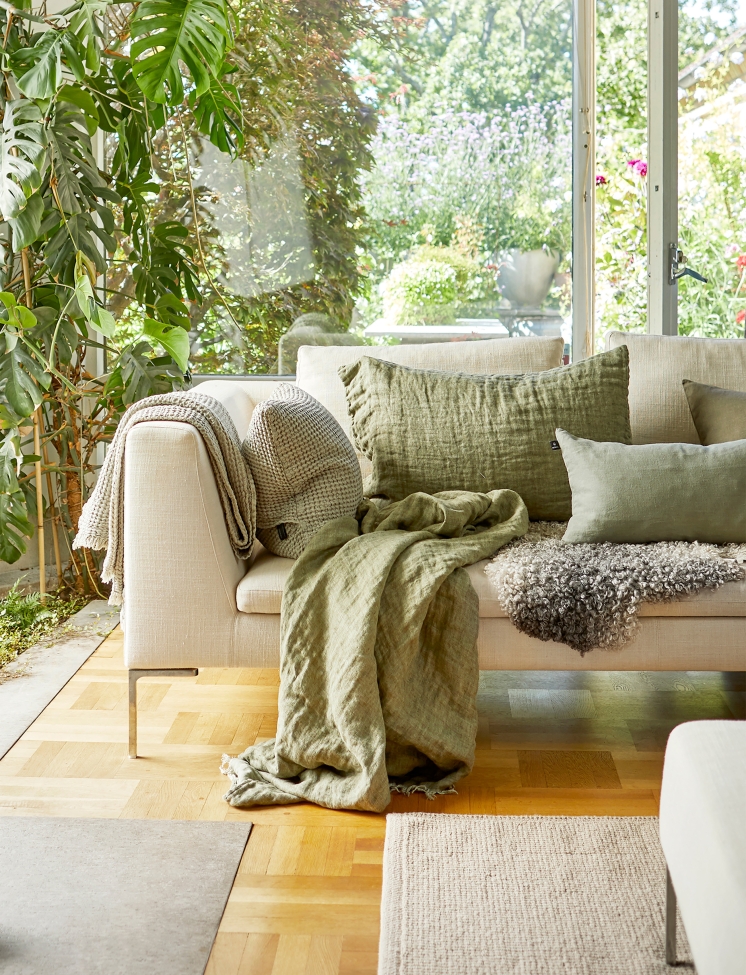 Manta 'Hannelin' 130x170 - Verde