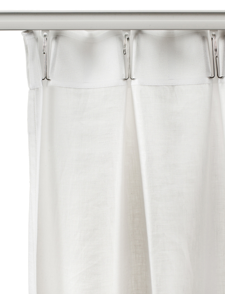 Cortina con cinta fruncida 'Dalsland' 145x250 - Gris