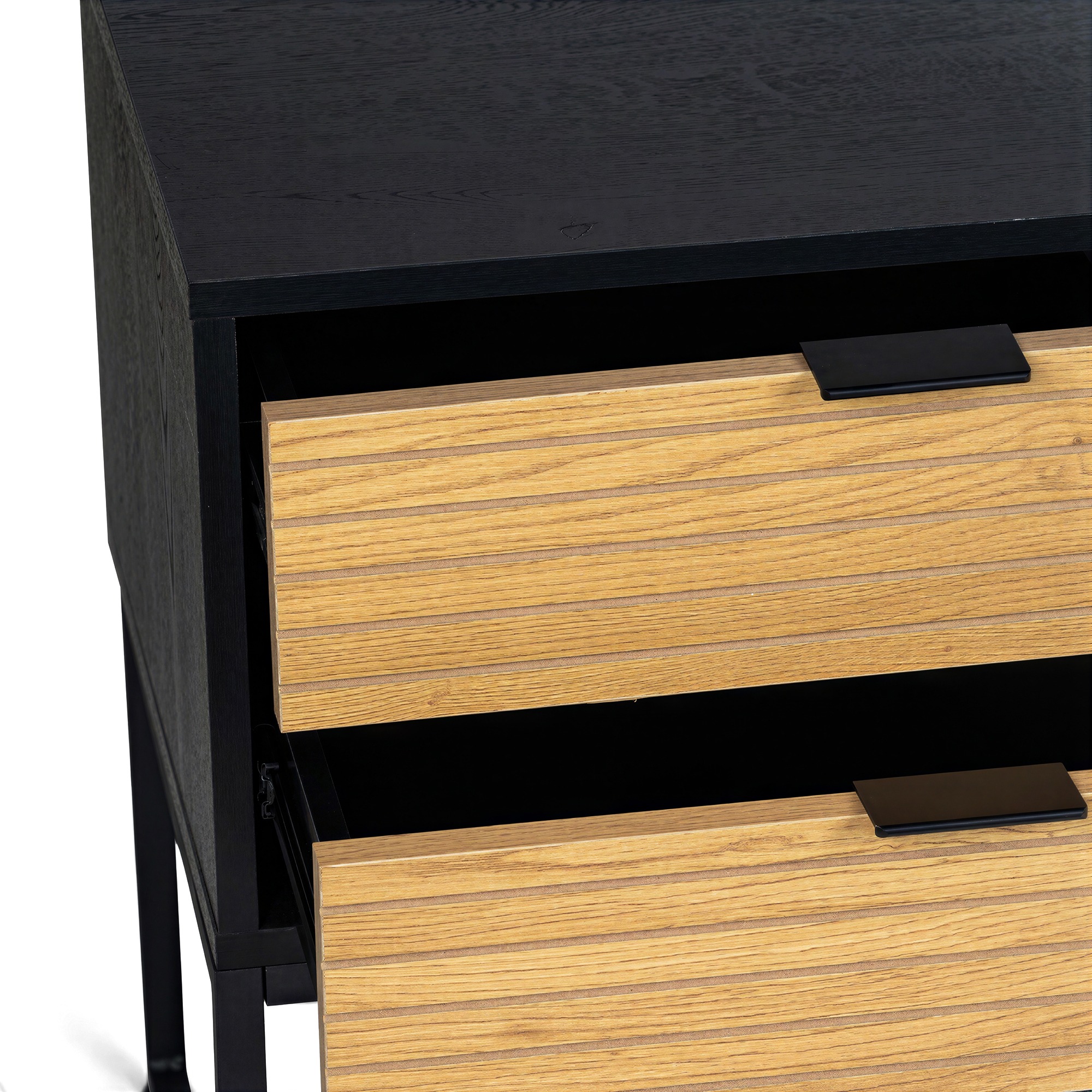 Mueble de TV 'Line' - Roble/Negro