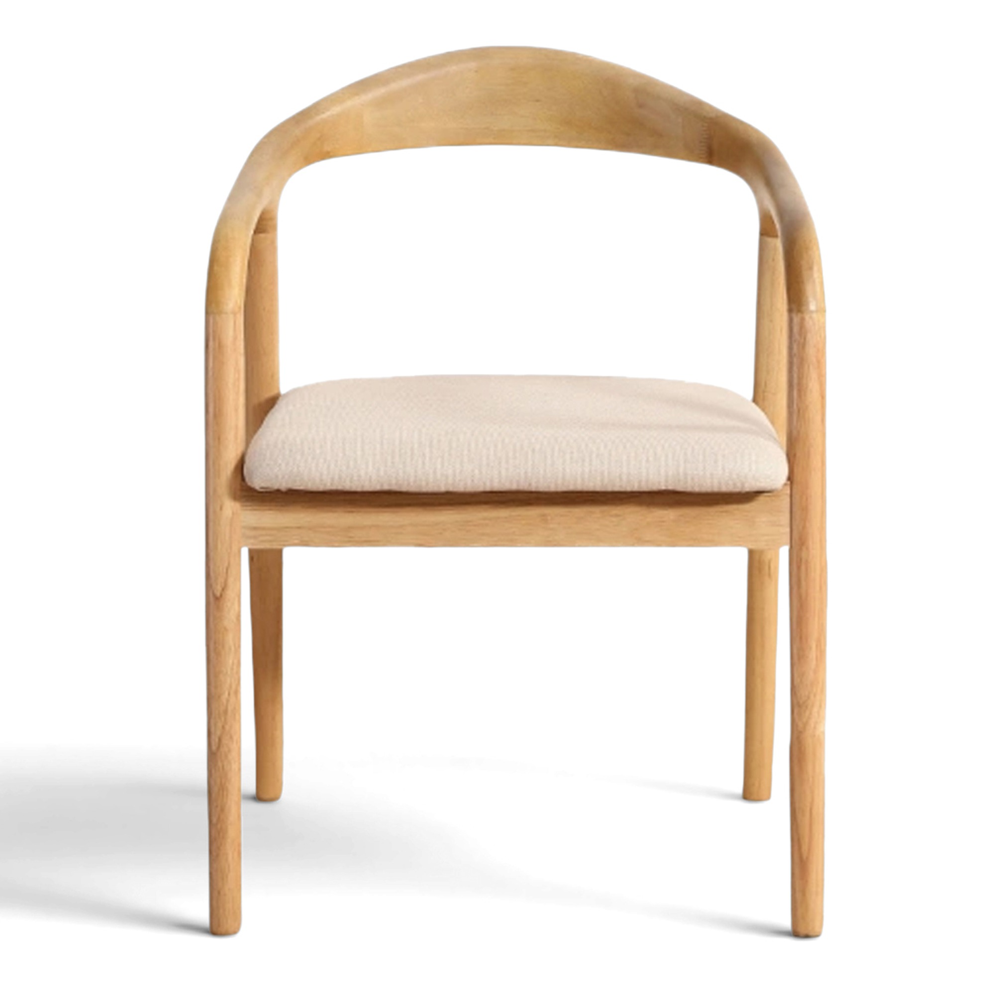 Silla con brazos 'Aspa' - Natural/beige