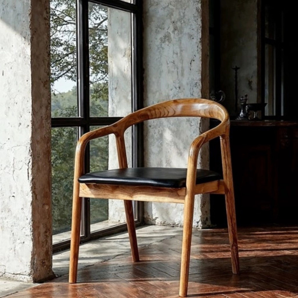 Silla con brazos 'Aspa' - Natural