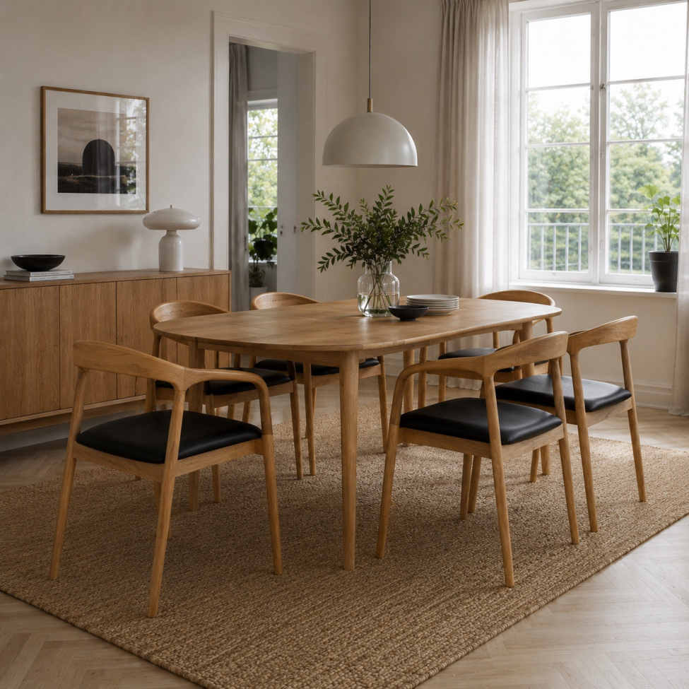 Silla con brazos 'Aspa' - Natural