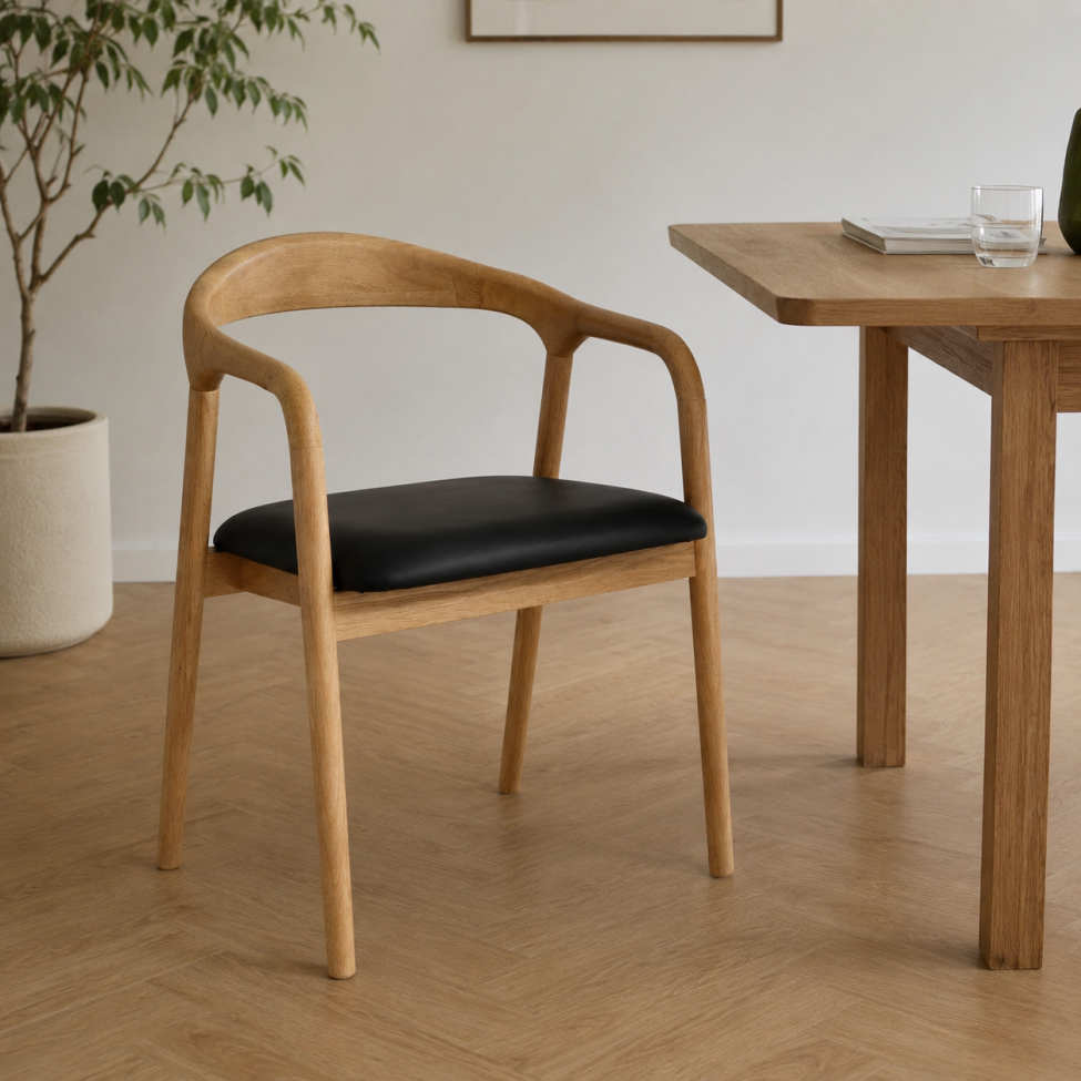 Silla con brazos 'Aspa' - Natural