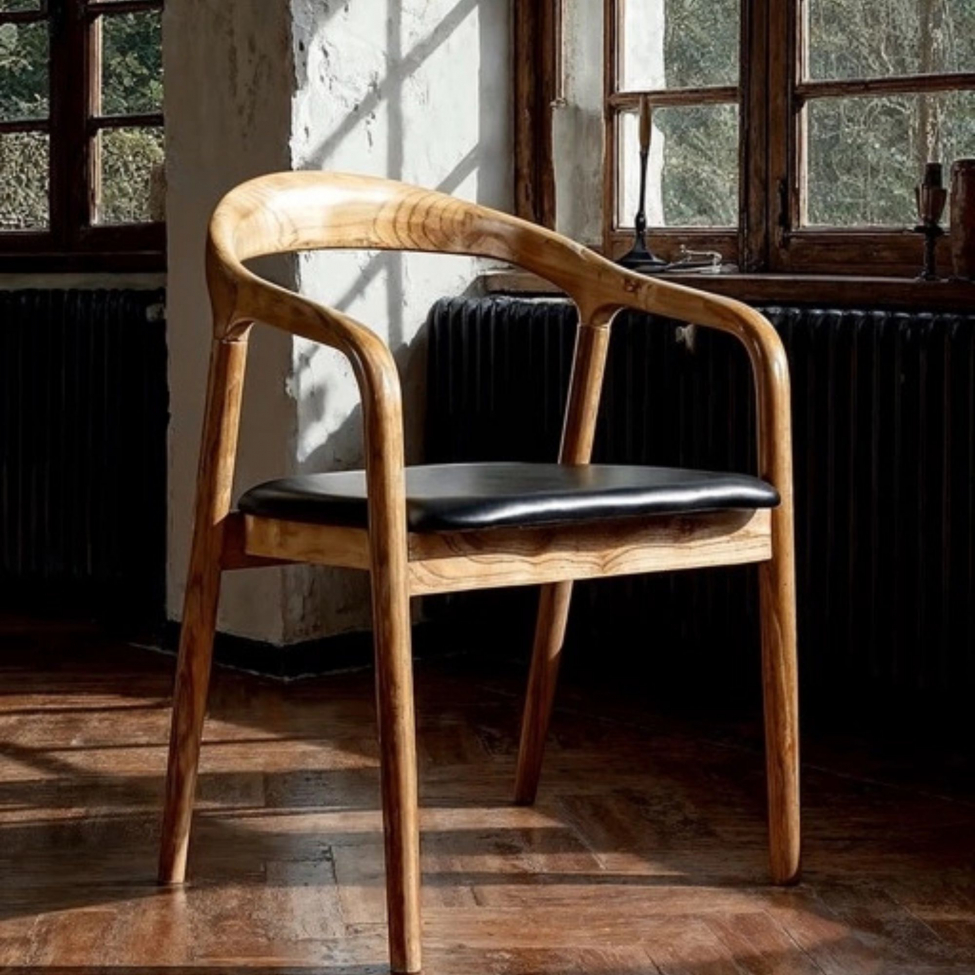 Silla con brazos 'Aspa' - Natural