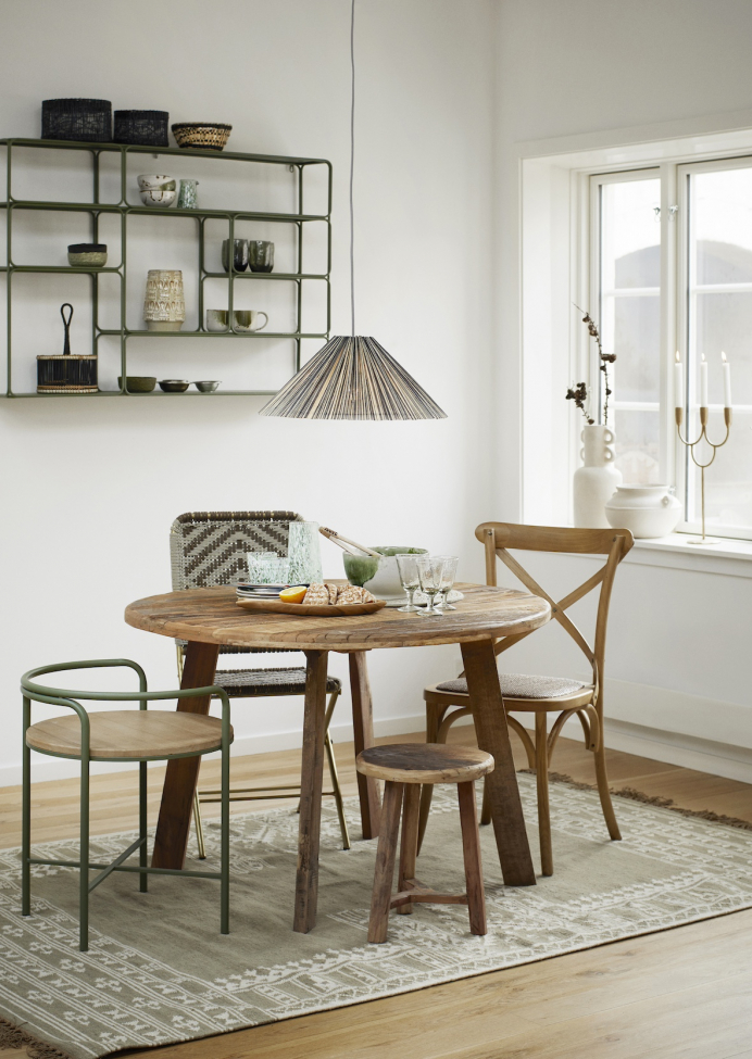 Silla 'Iron' 50cm - Verde/natural