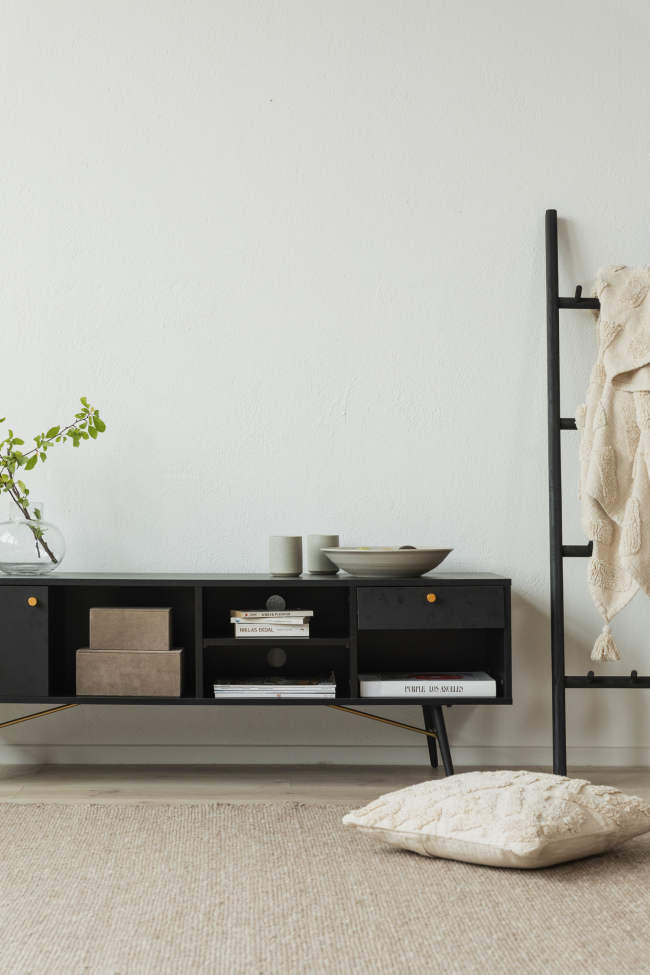 Mesa de TV 'Lux' - Negro/Mesón