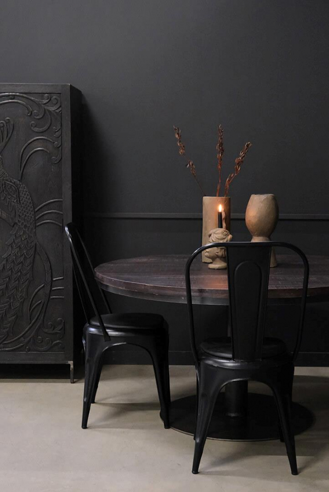 Mesa de comedor 'Jack' Redonda 120cm - Negro