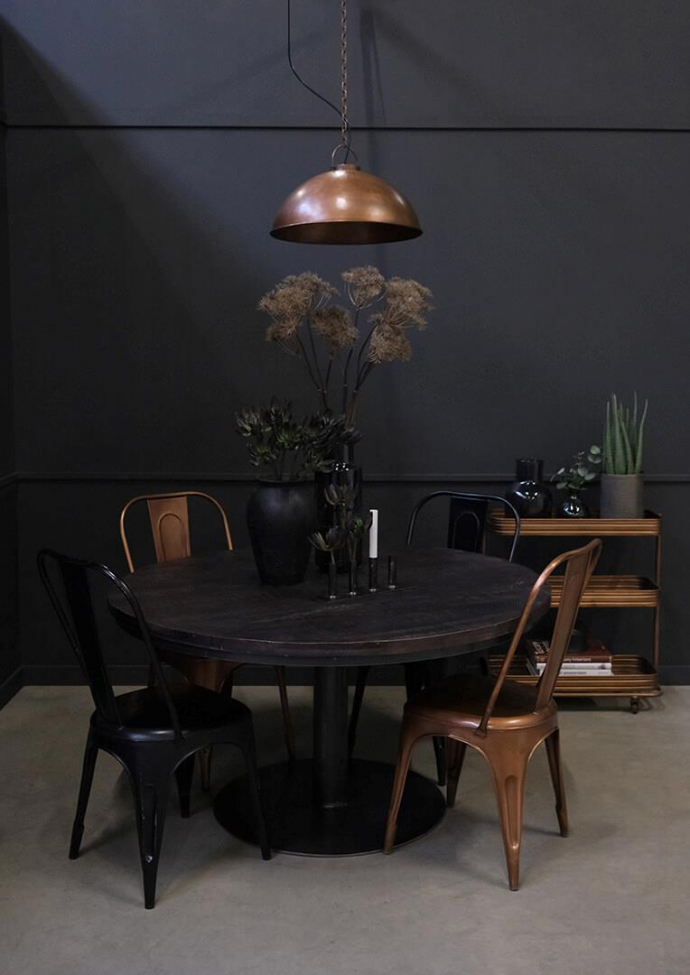 Mesa de comedor 'Jack' Redonda 140cm - Negro