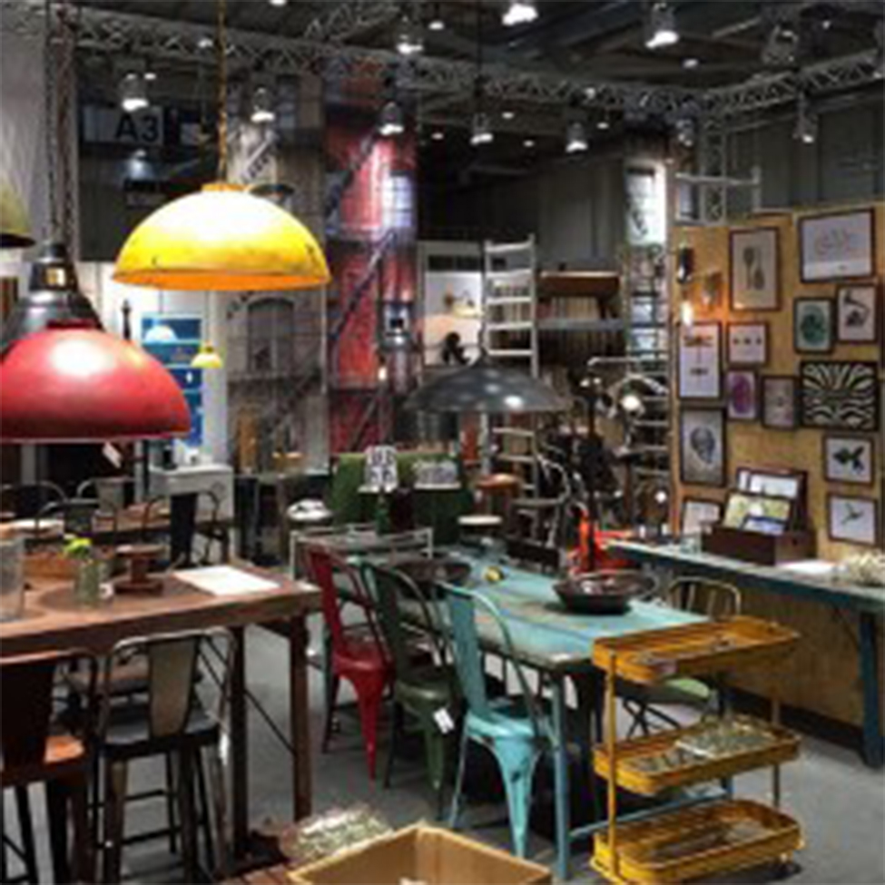 Lámpara industrial 'Thormann' - Amarillo/Patina