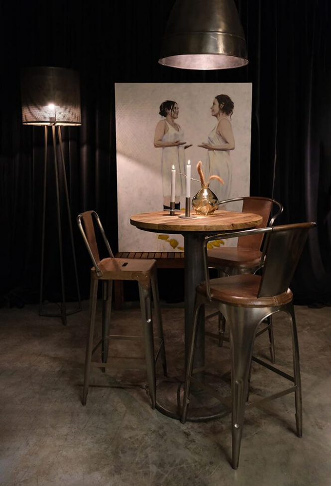 Taburete 'Cope' - Asiento de Cuero