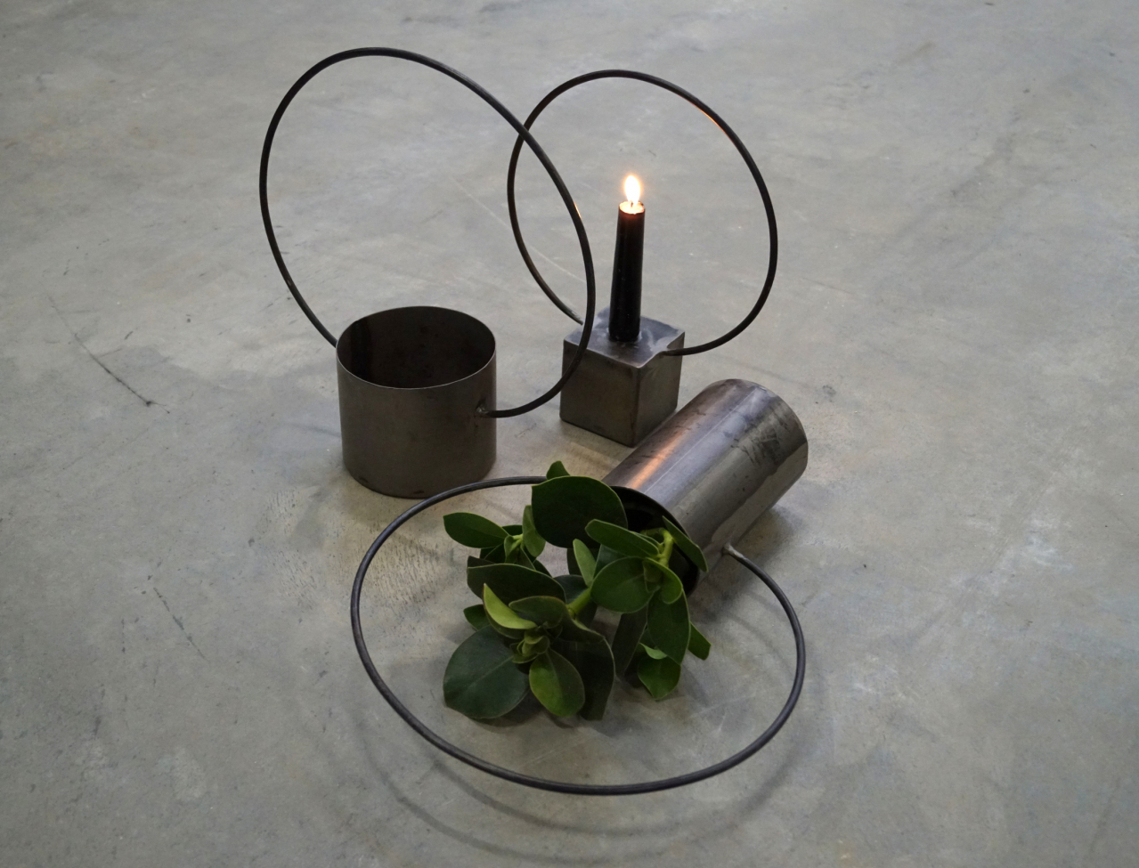 Candelabro redondo 'Darren' - Vintage