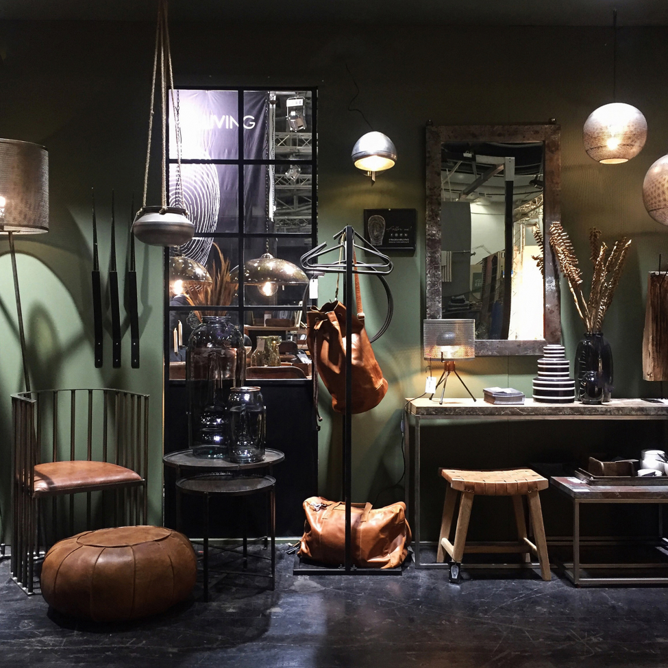 Puf Vintage - Cuero reciclado