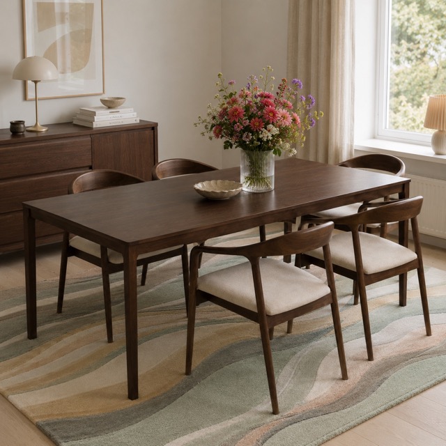 Mesa de comedor 'Aspa' 180x90cm - Natural