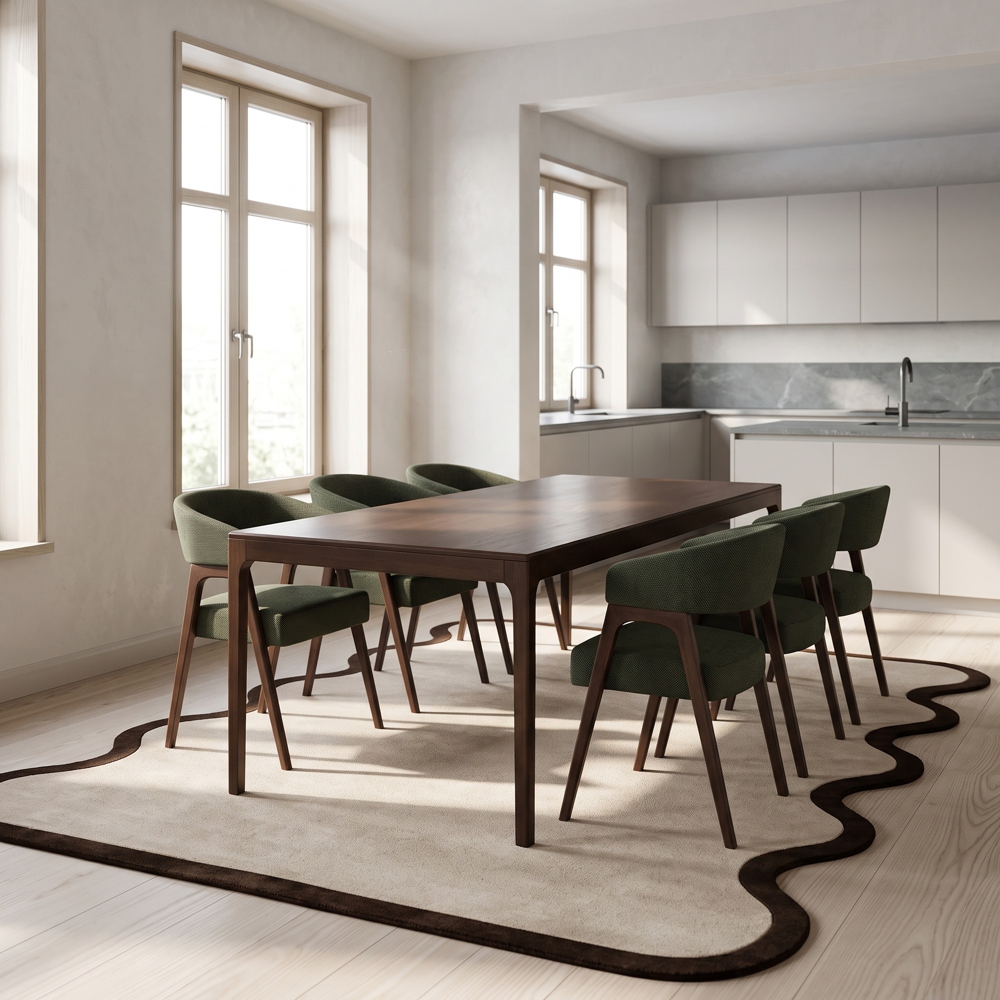 Mesa de comedor 'Aspa' 180x90cm - Natural