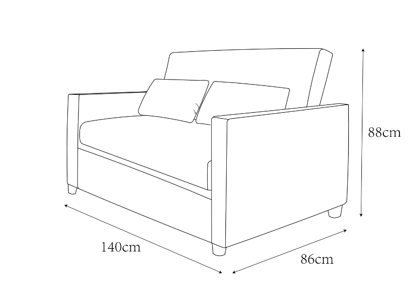 Sillón cama 'San Francisco' - Blanco