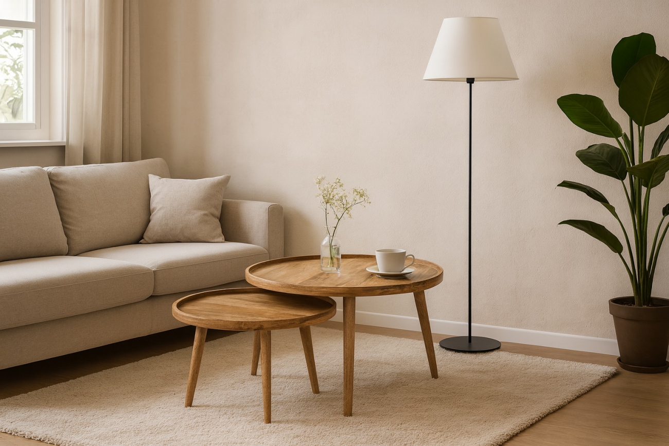 Mesa de centro 'Manarola' 2 partes - Marrón