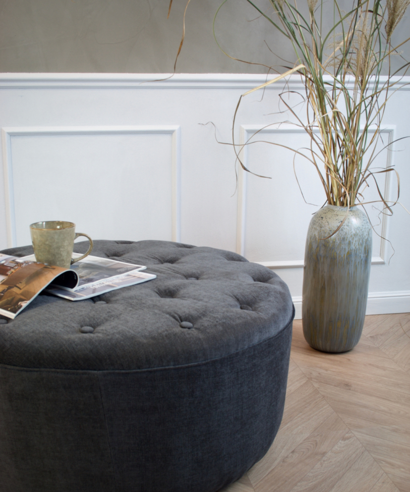 Puf 'Dimple' Redondo 84cm - Gris