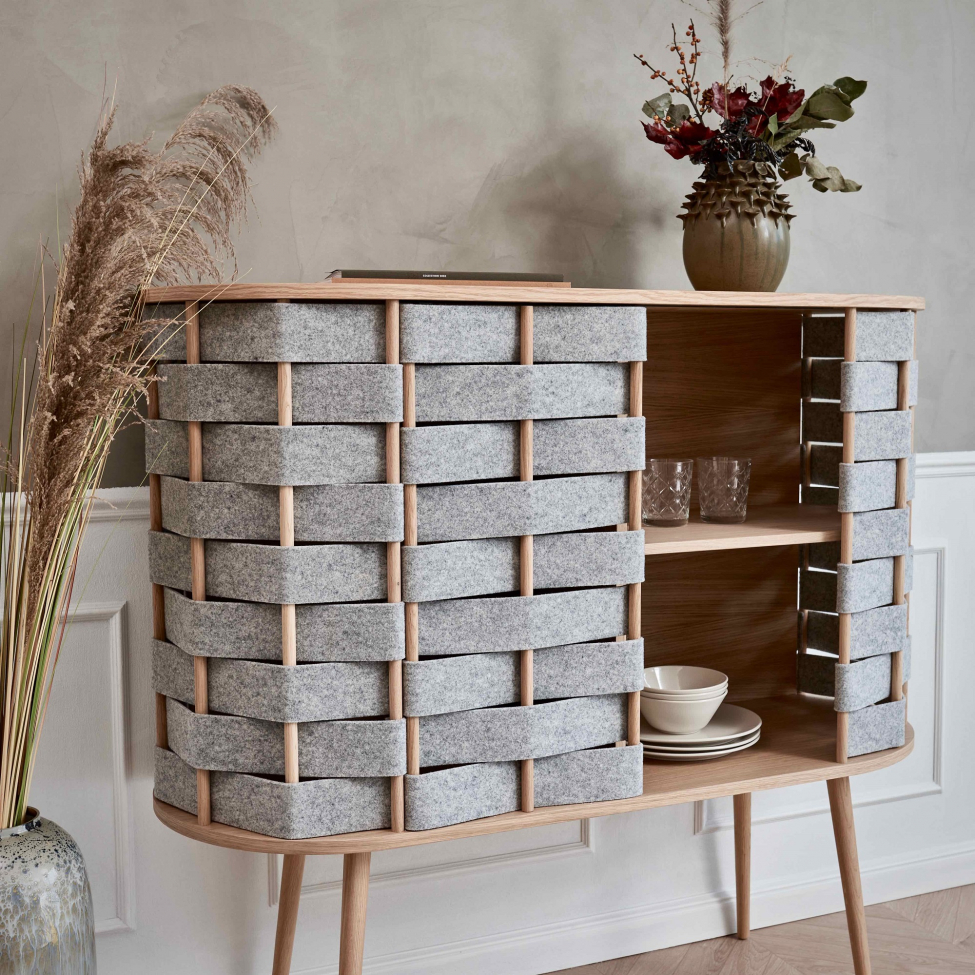 Cómoda 'Felt' 120cm - Natural/Gris