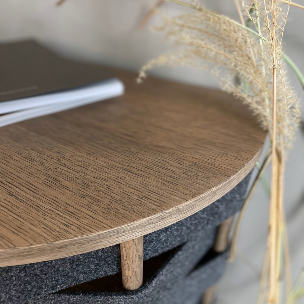 Cómoda 'Felt' 120cm - Natural/Gris oscuro