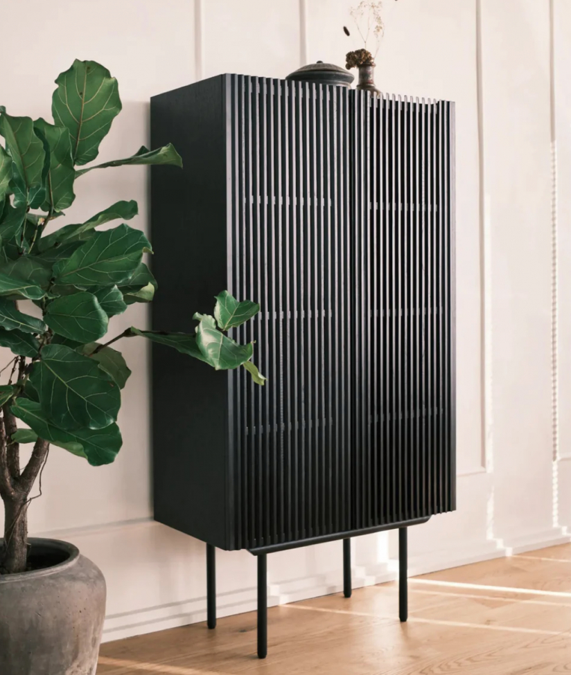 Banco alto 'Louvre' - Negro