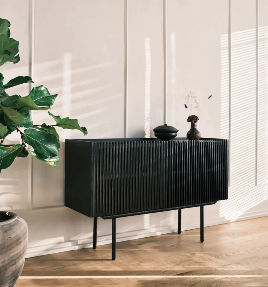 Mesa lateral 'Louvre' - Negro