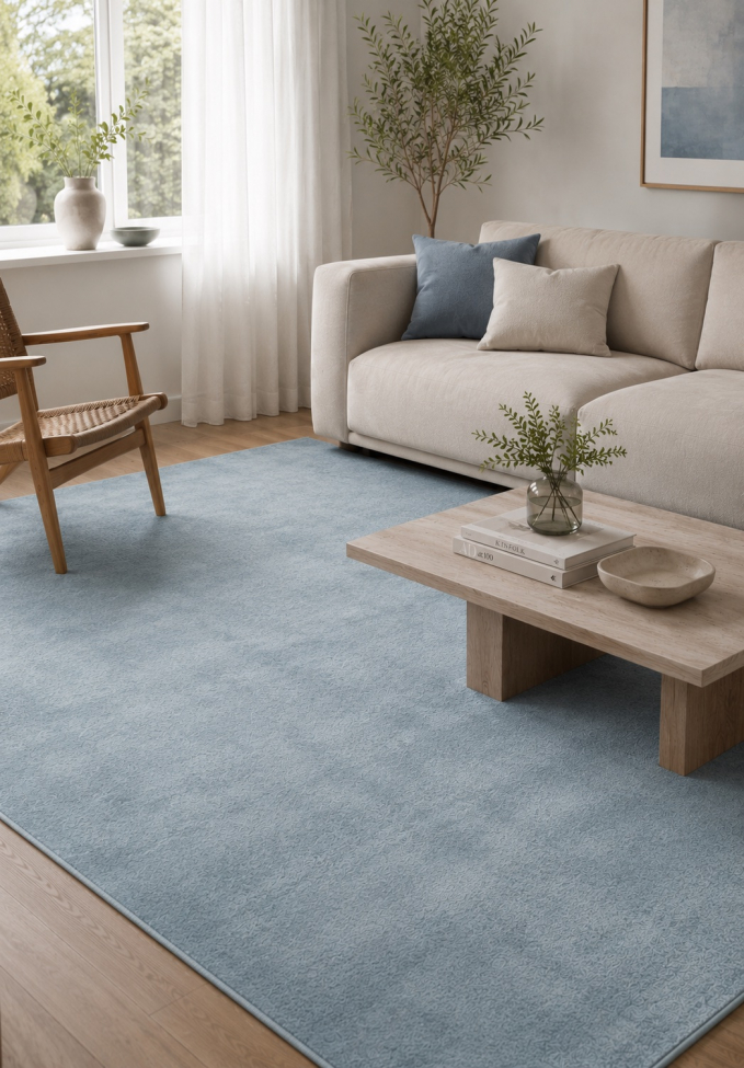 Alfombra 'Ängelholm' - Gris/Azul