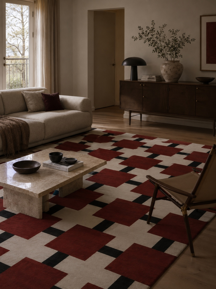 Alfombra 'Castoro' - Roja