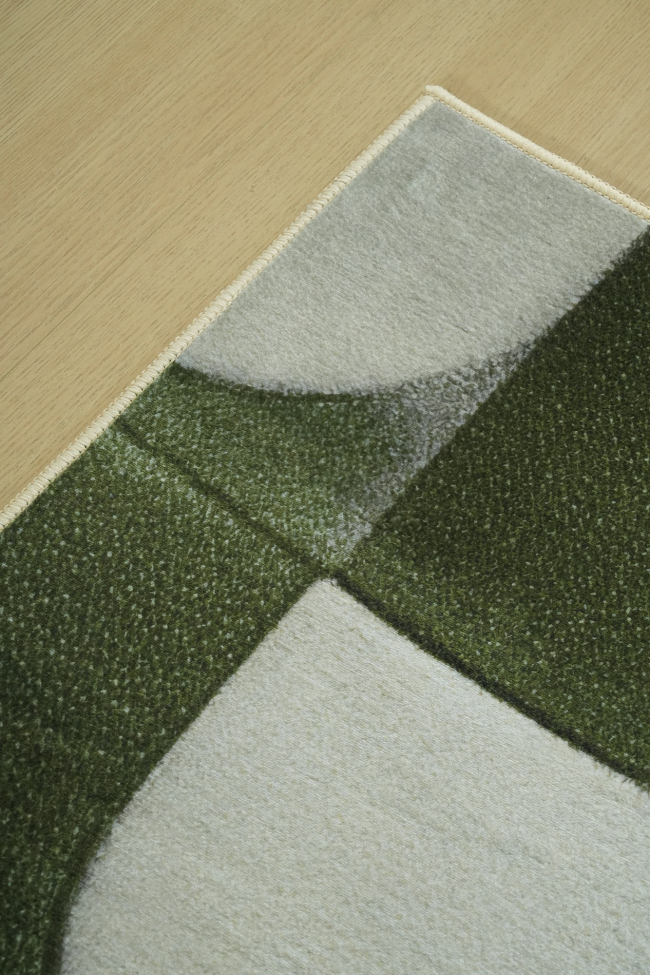 Alfombra 'Merano' - Verde/Beige