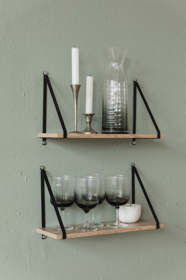 2-pack Estantes de pared 'Triangle' - Natural