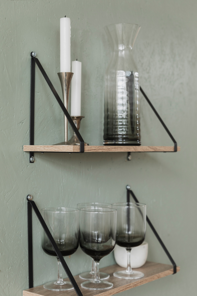 2-pack Estantes de pared 'Triangle' - Natural