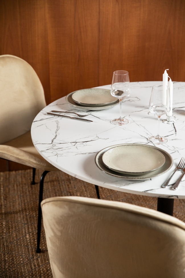 Silla 'Lux' - Arena/Negra