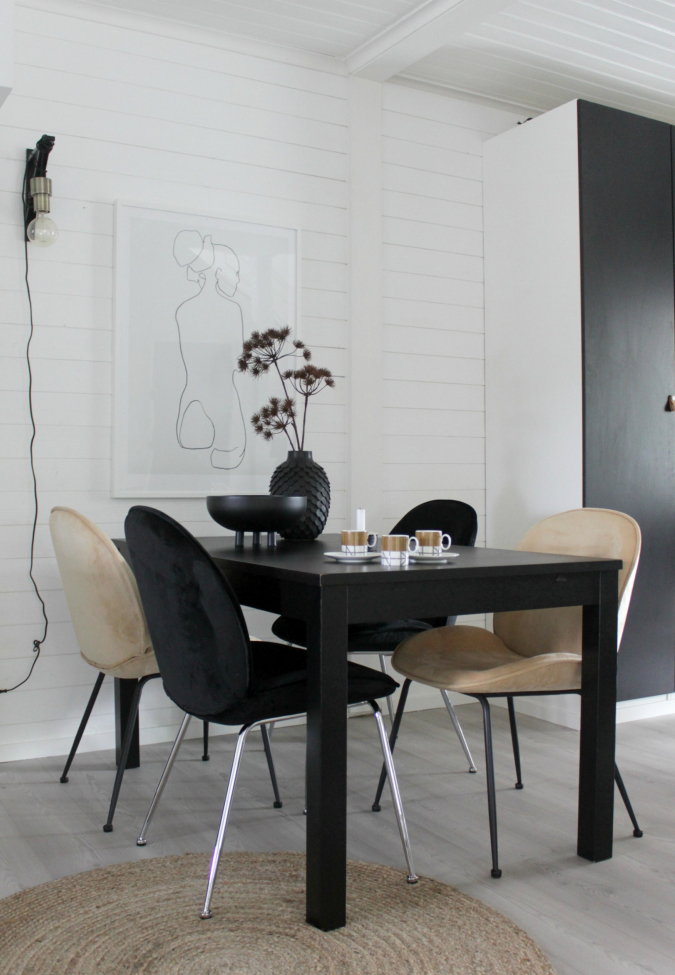 Silla 'Lux' - Negra/Plata