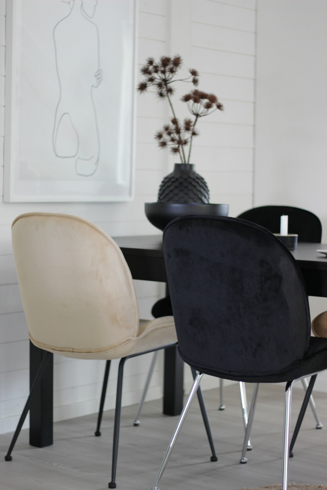 Silla 'Lux' - Negra/Plata