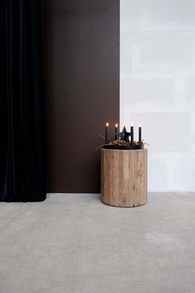 Mesa auxiliar redonda Vintage - Madera