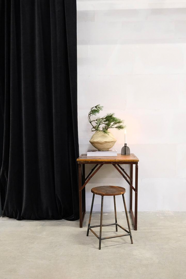 Taburete 'Leo' - Hierro/madera