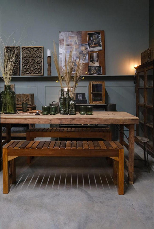 Banco de madera antiguo Vintage - Madera