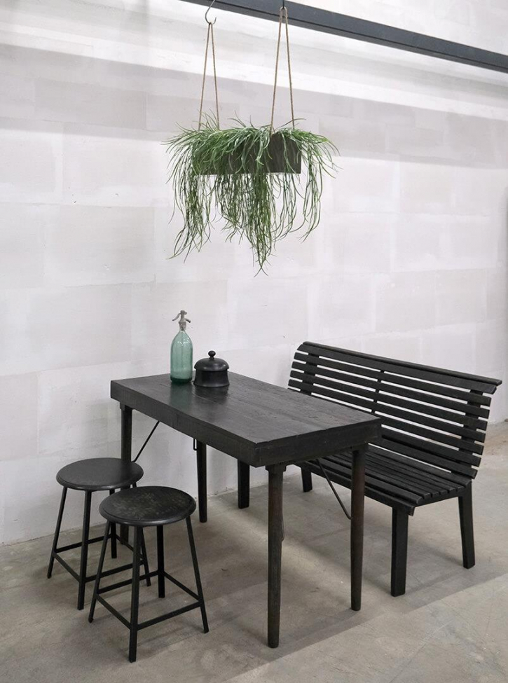 Banco con listones Vintage - Negro