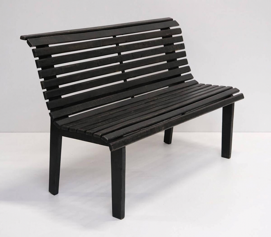 Banco con listones Vintage - Negro