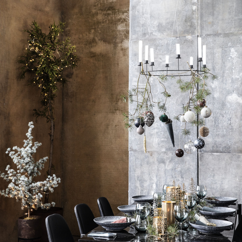 Candelabro 'Ring' L - Negro