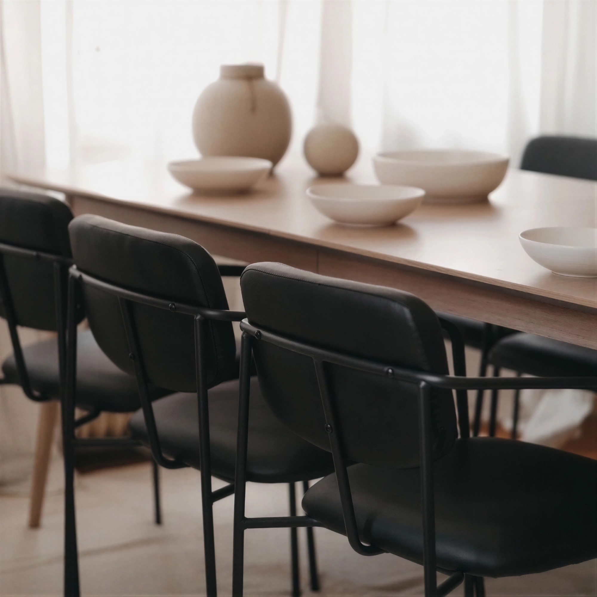 Silla con brazos 'Ebba' - Negro