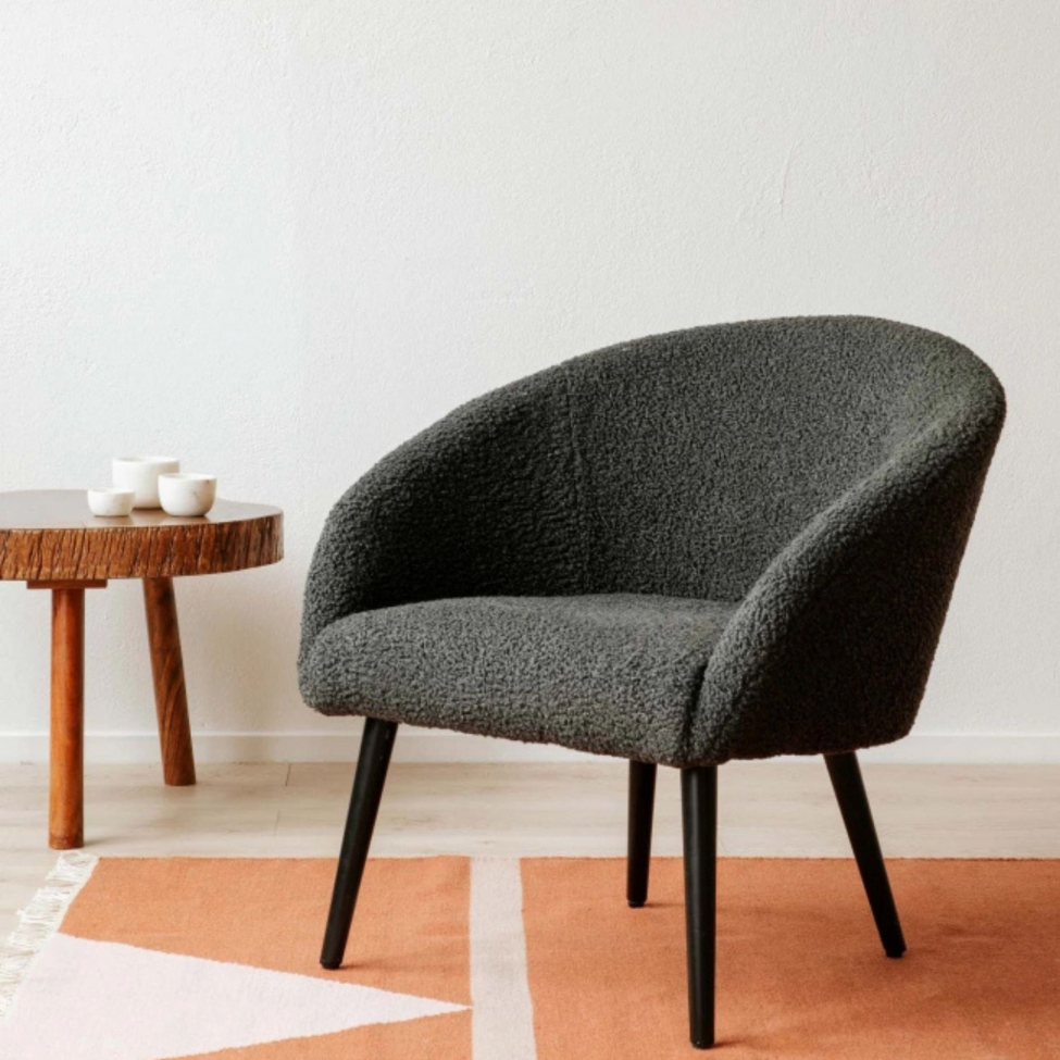 Sill&oacute;n 'Puffy' - Gris oscuro/Teddy